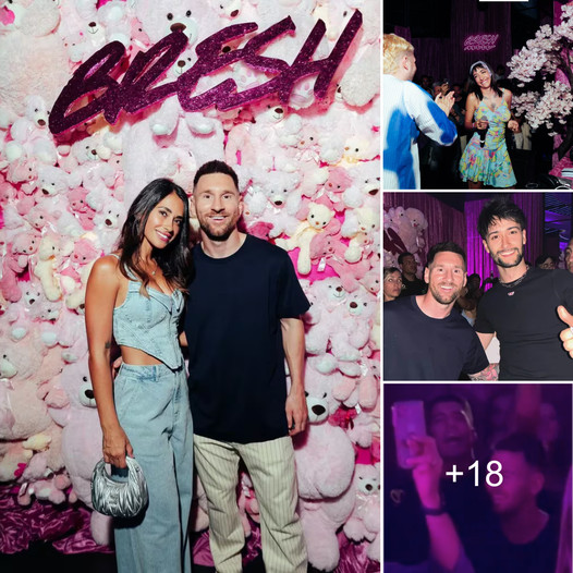 “Shaking it Off: Messi and Antonela Roccuzzo Groove at María Becerra’s Performance at Bresh Party in Miami”